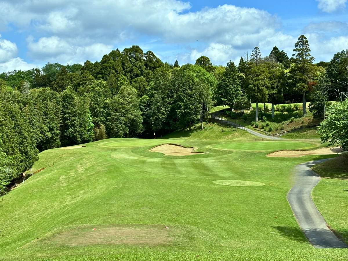 3番ホール、ティグランドから見た2グリーン