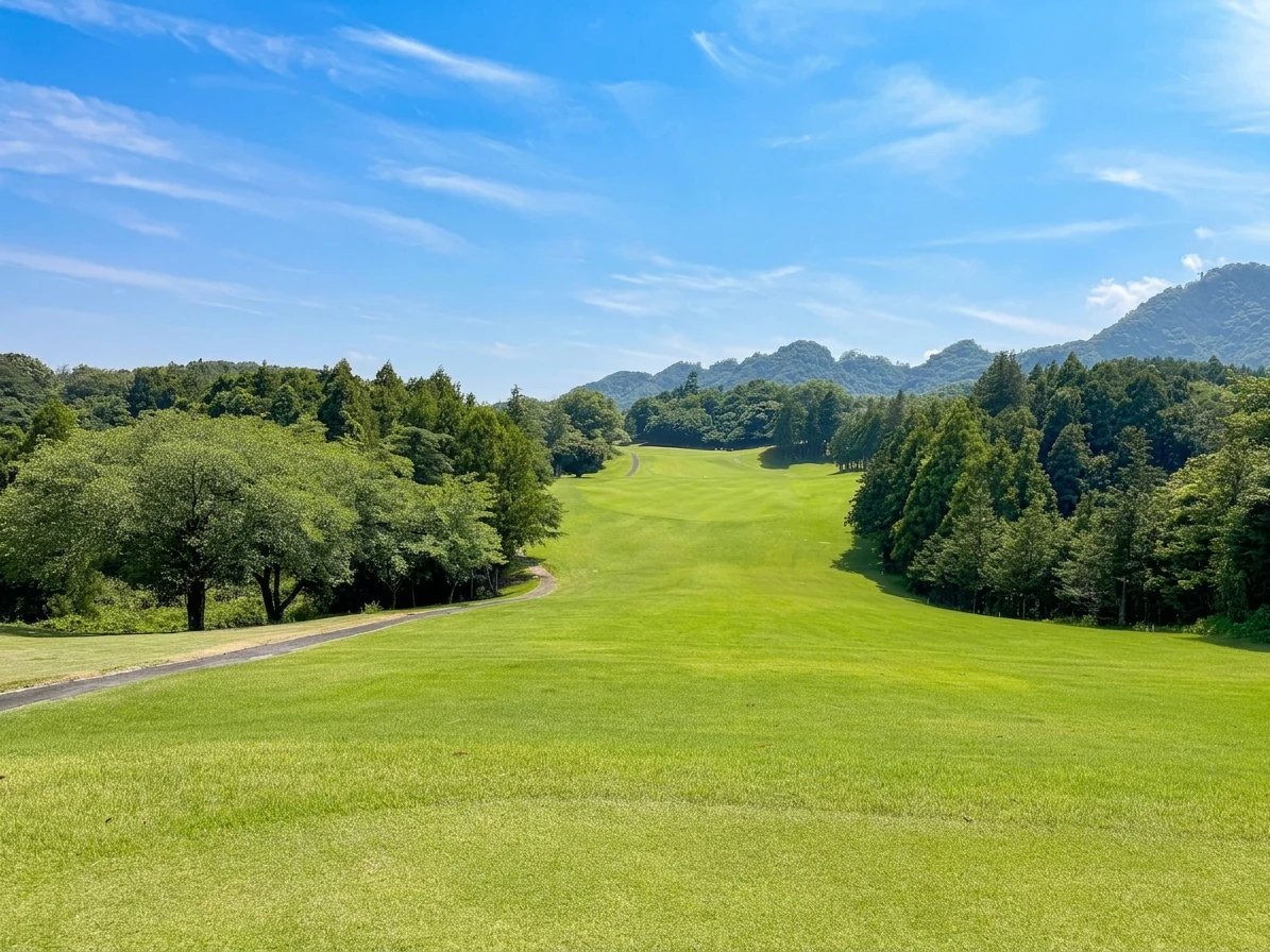 東4番ホール（435Y・Par4）ティーショット方向