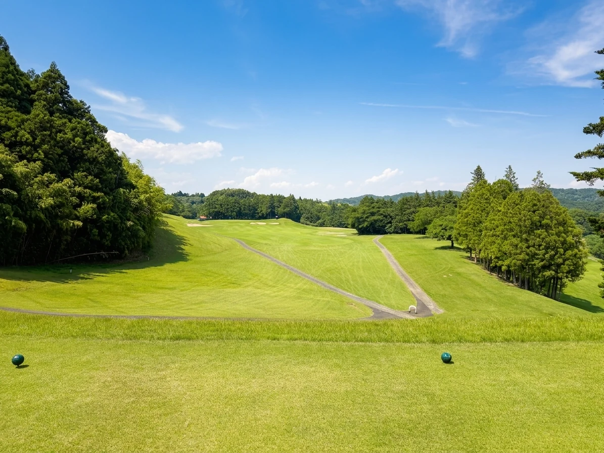 東5番ホール（334Y・Par4）ティーショット方向