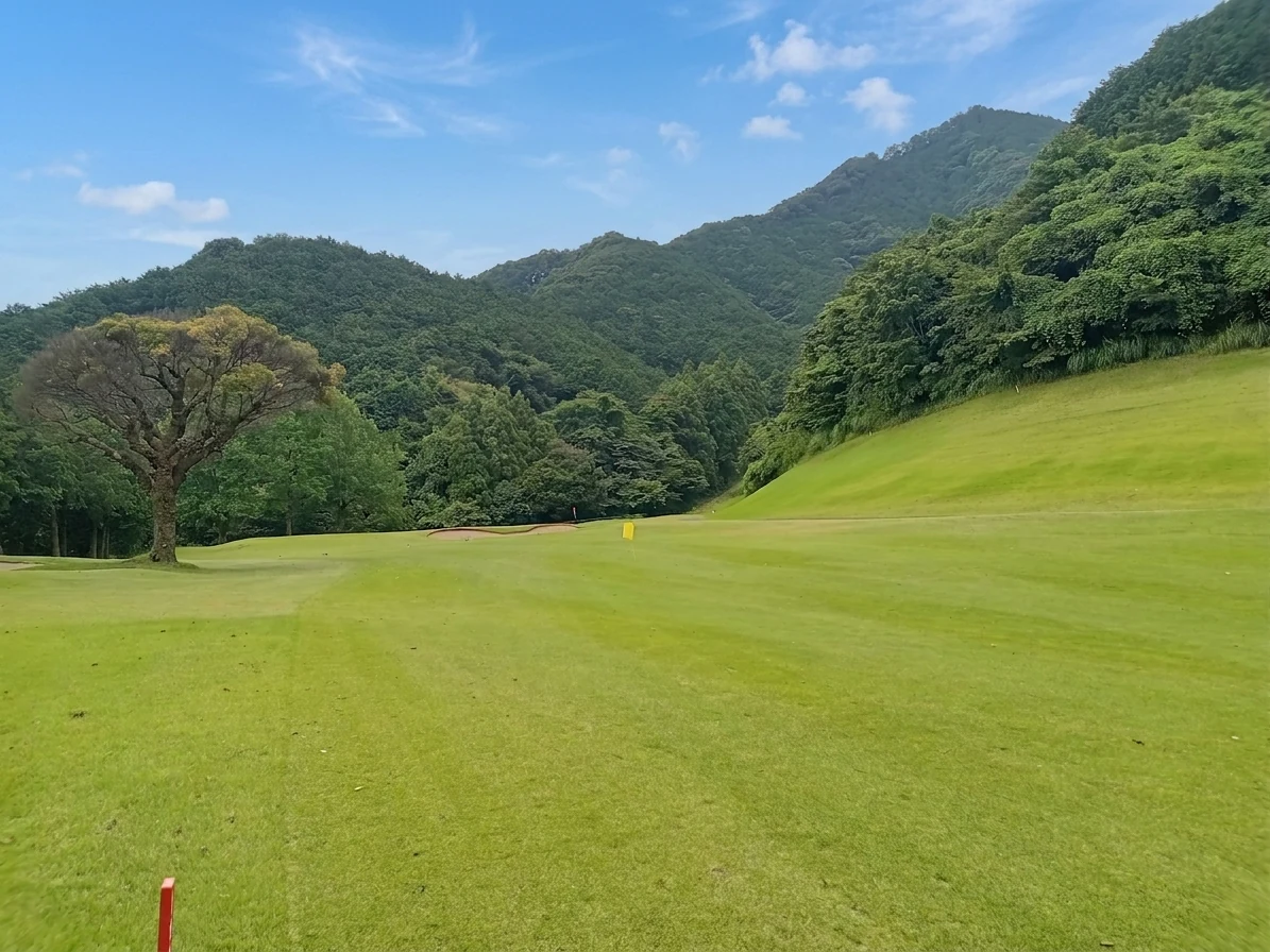 南5番ホール 2打目地点からグリーン方向