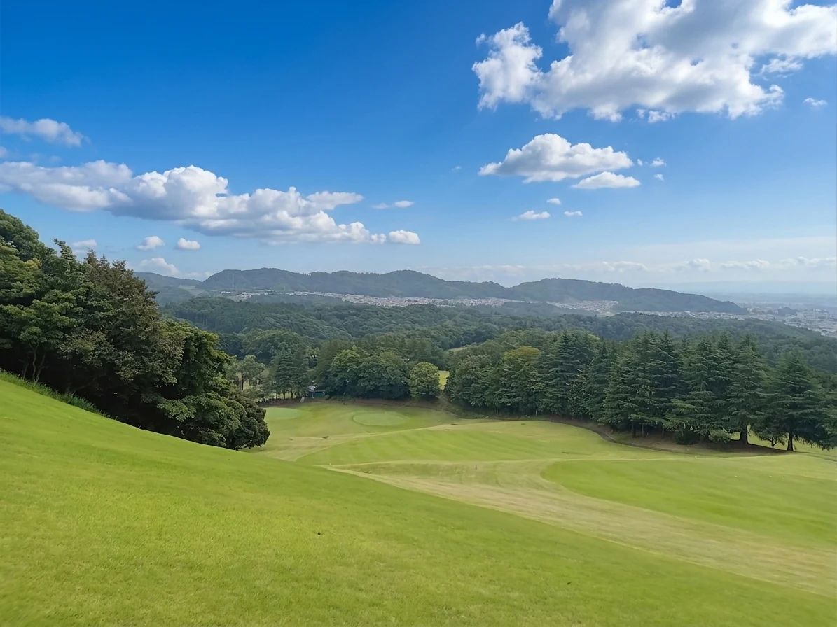 南6番ホール 2打目地点からフェアウェイ方向