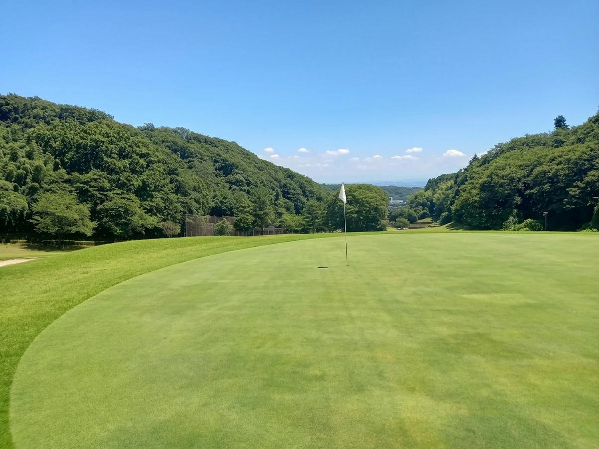 グリーン奥から見た南9番ホール