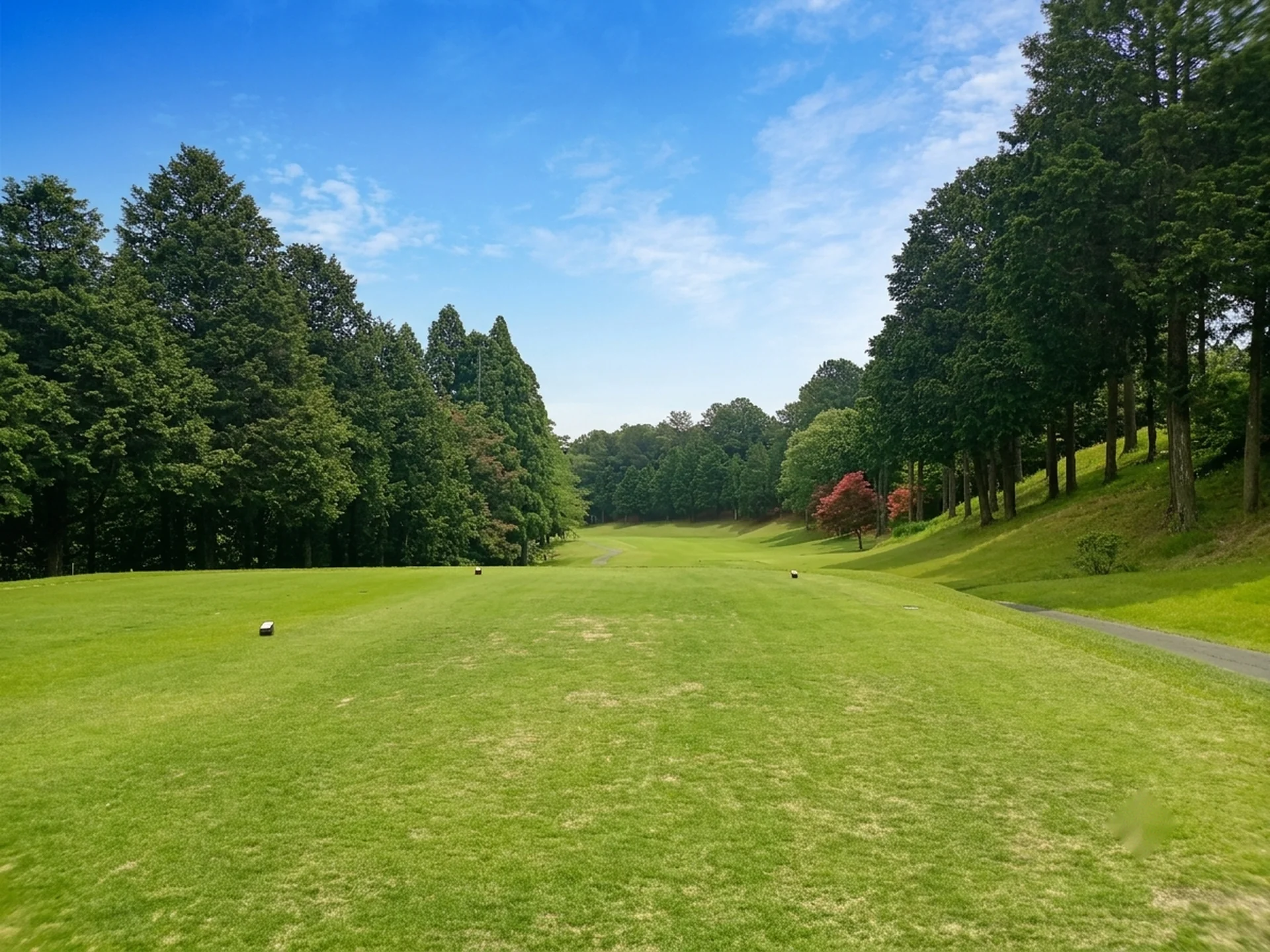 東コース1番ホール（358Y・Par4）ティーショット方向
