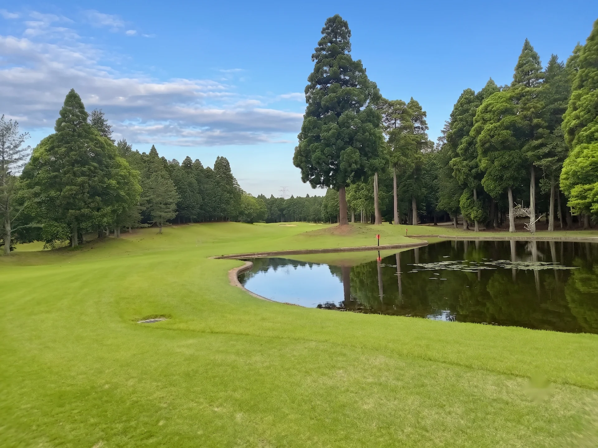 東コース5番ホール 2打目地点からフェアウェイ方向