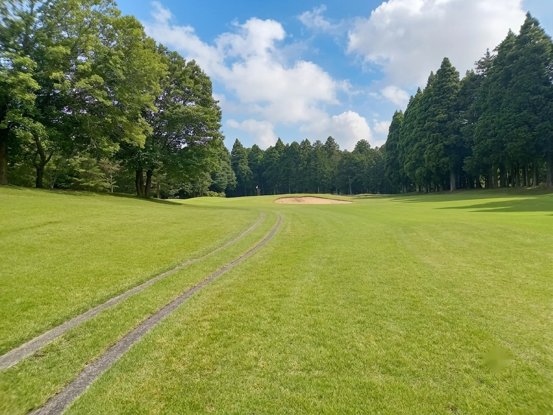 東コース5番ホール 3打目地点からグリーン方向