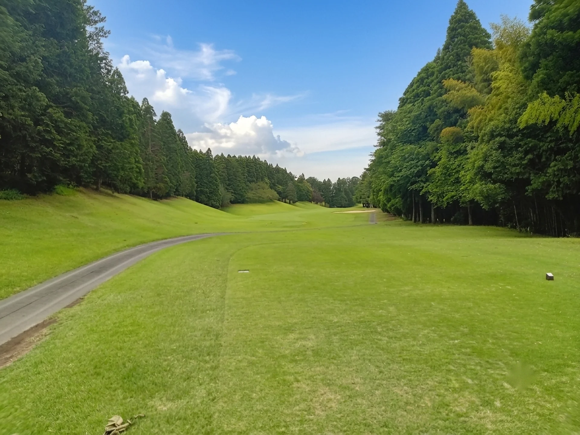 東コース9番ホール（537Y・Par5）ティーショット方向