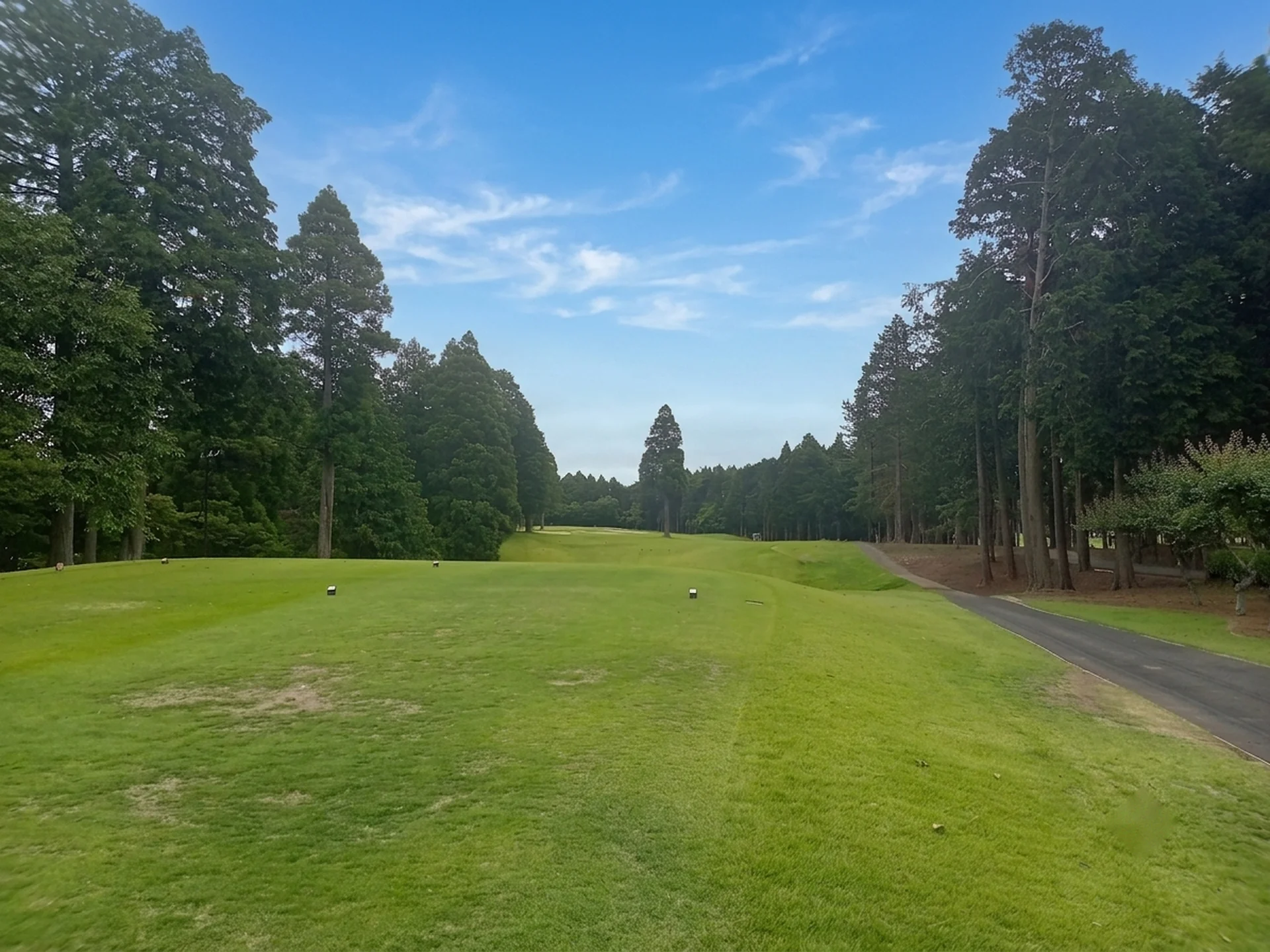東コース10番ホール（377Y・Par4）ティーショット方向