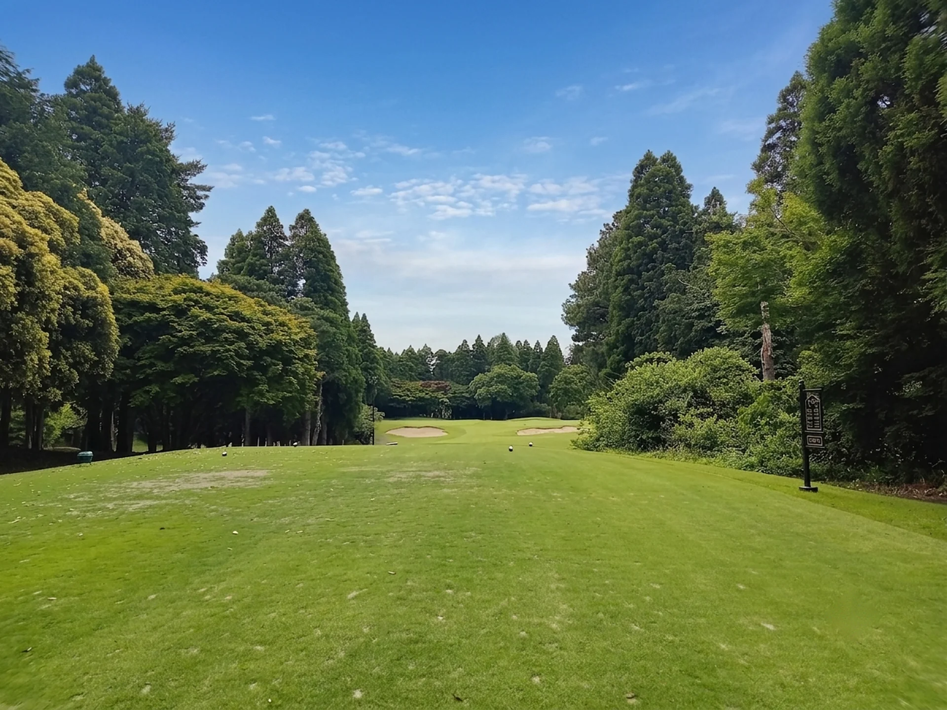 東コース16番ホール（184Y・Par3）打ち下ろしのティーショット方向